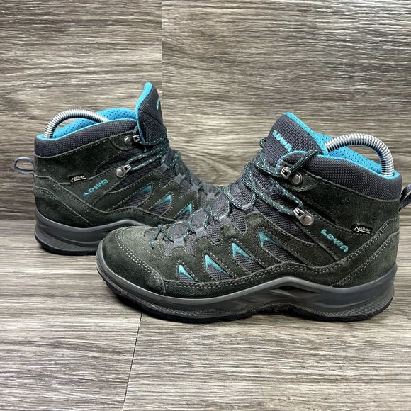 Lowa Levante GTX Qc Mid Black & Blue Hiking Boots Women's Shoes Size 7 - Picture 6 of 8